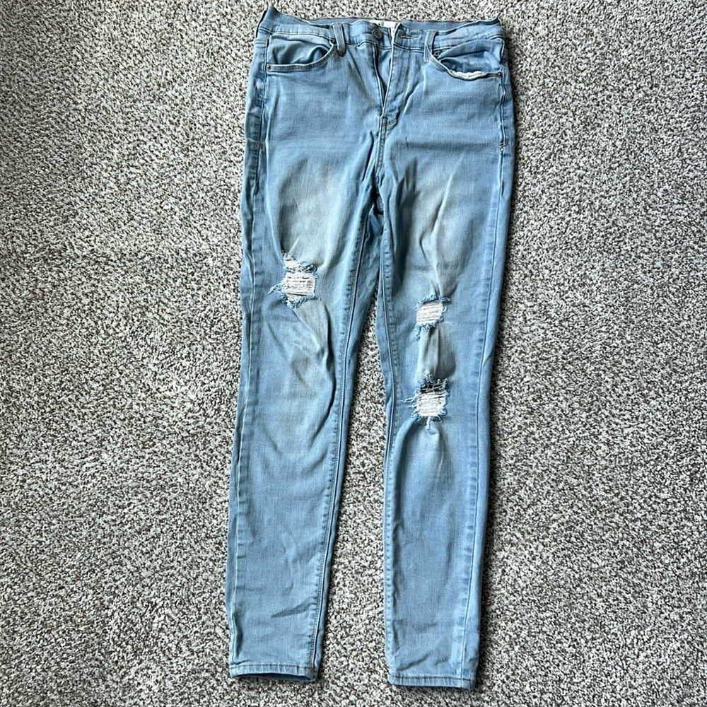 Light blue Mudd high rise jeggjngs, size 11